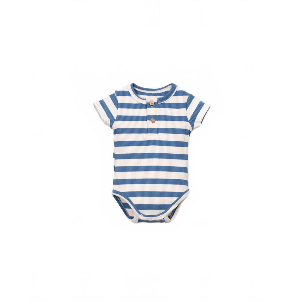 NEW PLAY UP boy's striped rib body & leggings in blue